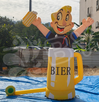 Personnalisé assis sur une tasse de bière grand ballon de poupée gonflable Abraham pour entreprise de location