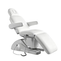 Fauteuil esthétique moderne blanc rotatif pour podologie, tatouage, salon de beauté, lit facial, table de massage électrique pour spa et soins