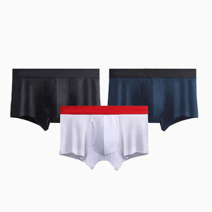 Vente en gros de sous-vêtements masculins, caleçons et boxers solides en coton à la mode et décontractés pour hommes, de haute qualité - Product Image 4