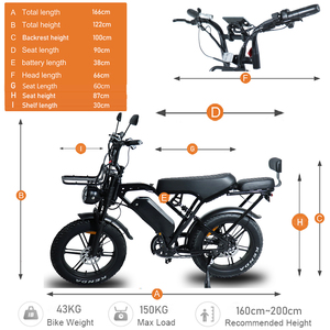 Electric Mountain Bike <b>20</b> Inch Fat <b>Tire</b> 750W Brushless Motor 48V 15.6Ah Lithium Battery Front Suspension Adult Ebike - Product Image 2