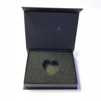 Boîte cadeau personnalisée pour clé USB portable étanche, en forme de livre, avec fermeture magnétique à rabat et doublure en éponge gaufrée