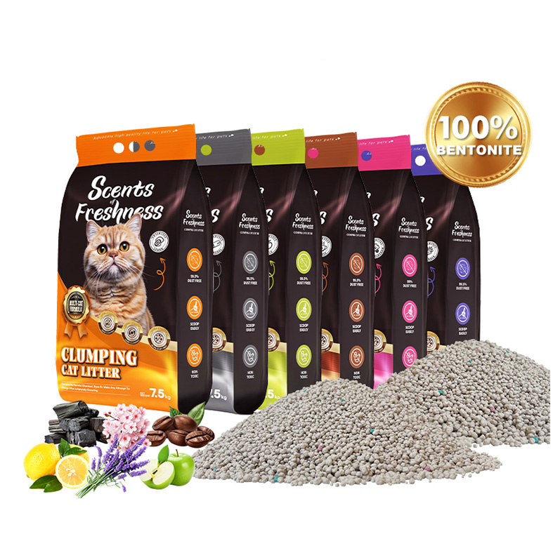 Free Samples Cat Litter Dust-Free Clumping Bentonite