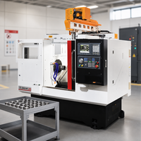 Tour CNC moderne léger de type pneumatique avec sous-broche CK6146 et bras robotisé