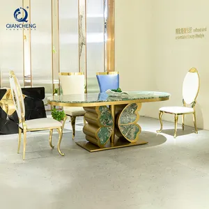 Mesa de comedor y sillas de piedra sinterizada moderna de 63 "mesa de comedor de cocina de mariposa moderna del Reino Unido