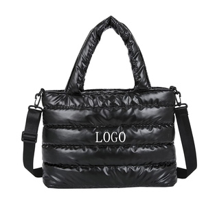 Bolso Tote Acolchado Personalizado para <span class=keywords><strong>Mujer</strong></span>, Bolso de Hombro Grande, Bolso de Mano Acolchado para Invierno, Bolso Tote de Hombro Acolchado para el Trabajo - Product Image 1