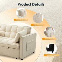Sofá Cama Convertible Moderno en Oferta con Cama Extraíble para Sala de Estar y Apartamento