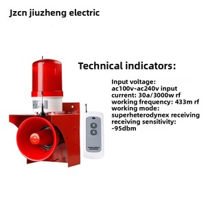 Sistema de alarma inalámbrico ABS de Metal portátil de un botón, Control remoto, grúa Túnel de 1000m, IP65, alarma de incendio para el hogar, luz de sonido