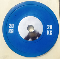 Plaque de bumper de compétition en caoutchouc coloré pour haltères, équipement de fitness durable, vente chaude, logo personnalisé