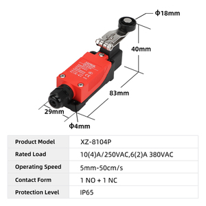 Interruptor de Límite Industrial XURUI 8104 10A 120V con Microinterruptor Rotatorio Lateral, Categoría de Producto: Microinterruptores - Product Image 3