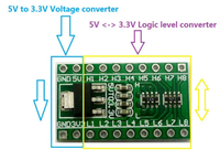 BSC)TB361 8CH IIC I2C Logikpegelwandler Bidirektionales Modul - 5V zu 3,3V Step-Down AMS1117 Board für Arduino