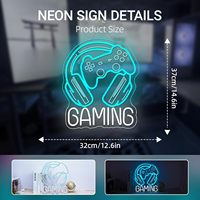 Enseigne de jeu Enseigne au néon à LED pour décoration murale Lampe au néon Salle de jeux; Man Cave Game Club Led Lights for Children Cadeau pour garçons