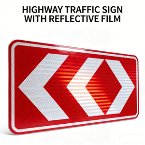 Film de signalisation routière prismatique OEM haute résistance, <span class=keywords><strong>anti</strong></span>-âge, <span class=keywords><strong>anti</strong></span>-ultraviolet, imperméable - Product Image 1