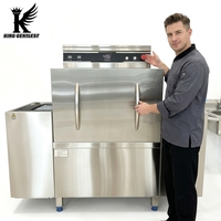 Lave-vaisselle commercial automatique continu de 1,6 m pour restaurant, cantine, cuisine de restauration rapide