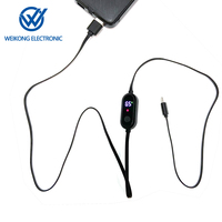 Interrupteur de chauffage intelligent USB-A 5V avec affichage numérique, régulation à 3 niveaux, minuterie et contrôle de la température