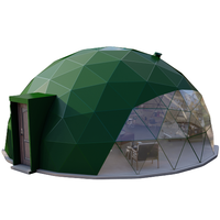 Dôme géodésique écologique moderne en PVC pour le glamping et l'utilisation en extérieur, abri quatre saisons résistant aux UV, taille personnalisée, triple couche