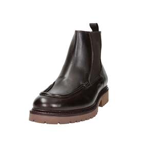 Bottines basses pour homme Exton 689 en cuir marron style Chelsea pour un usage décontracté - Product Image 2