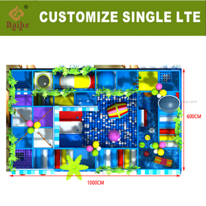 สนามเด็กเล่นในร่มขนาดใหญ่ BAIHE พร้อมสไลเดอร์ลูกบอลและท่อสไลเดอร์ ดีไซน์ธีมมหาสมุทร ปลอดภัยสำหรับเด็ก - Product Image 3