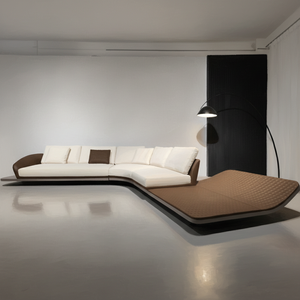 एक सीट सोफे घुमावदार आकार वास्तविक चमड़े के रहने वाले कमरे पूर्ण हरे रंग के सभी हरे चमड़े के क्षैतिज हॉल विला - Product Image 2