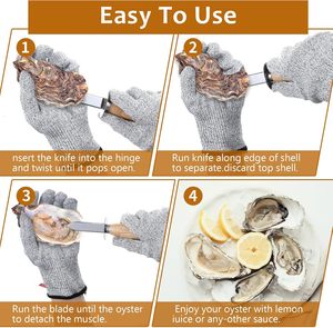 Stainless Steel Open oyster <b>Knife</b> With Wood Handle for Seafood <b>Tools</b> - Product Image 5