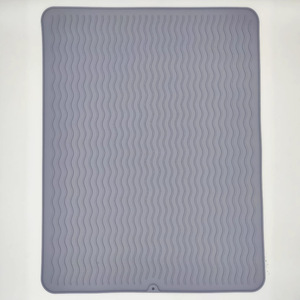 Silicone Kitchen Drain <b>Mat</b> Rectangle Solid Color Heat Insulation <b>Sink</b> <b>Protector</b> Refrigerator Liner - Product Image 2