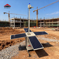 Unidad Móvil Compacta en Forma de Torre Cúbica con Paneles Solares, Diseño Personalizado, Caja PTZ para Seguridad en Sitios Aislados