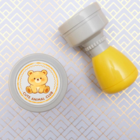 Tampon à personnaliser avec logo, en ABS, poignée multicolore, rond 12mm-51mm, rectangulaire, différentes tailles, pour l'encouragement des étudiants