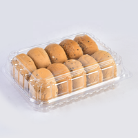 Emballages en PET recyclables pour desserts, boîtes à emporter pour boulangerie, emballages en plastique transparents, boîtes à clapet pour pain, desserts, gâteaux