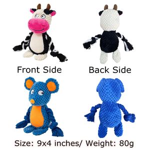 Juguetes de peluche para mascotas con sonido, cuerda, diseño de vaca, ratón, <span class=keywords><strong>mapache</strong></span>, oso, interactivos, para jugar al tira y afloja, nuevo diseño, venta al por mayor, juguetes para perros - Product Image 2