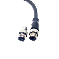 Cable moldeado recto blindado macho de alta calidad 2024 1 metro M12 código A conector impermeable Circular de 17 pulgadas para Industrial