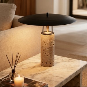 Nordic Travertine Table Lamp E27 LED Warm <b>Light</b> Eye Caring <b>Night</b> <b>Light</b> For Living Room Bedroom Desk - Product Image 4