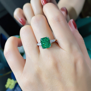 Nhẫn Bạc S925 Mới Nhẫn 4 Carat Thời Trang Châu Âu Và Mỹ Cao Cấp 5A Zircon Cho Nữ Bán Trực Tiếp - Product Image 6