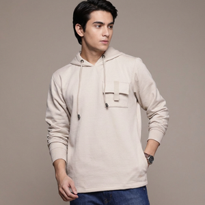 Sweat-shirt et sweat à capuche pour homme de qualité supérieure, en molleton épais, coupe classique, OEM, streetwear en gros, 100% coton, imprimé, orné de perles, pour l'hiver - Product Image 1