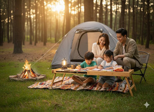 Table de lit pliable 2 en 1 pour petit-déjeuner, plateau de lit double pour deux personnes, plateau de lit pour couple à double usage, plateaux à nourriture peu encombrants, table de petit-déjeuner - Product Image 6