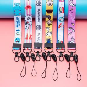 Custom Cartoon Adjustable Polyester Lanyard with Hook Heat Transfer Printed Crossbody Strap Phone Strap - Product Image 4