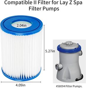 Cartucho de Filtro Tipo II para Piscina y Jacuzzi, Repuesto para Bomba de Filtro <span class=keywords><strong>Lay</strong></span> <span class=keywords><strong>Z</strong></span> Spa, Hecho en China - Product Image 5