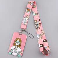 Longes de sangle de cou imperméables durables en nylon de support d'identité médicale pour des accessoires de docteur d'infirmière de corde de clé