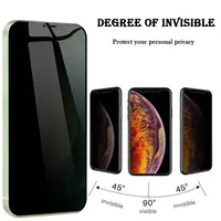 Protection d'Écran Anti-Espion en Verre Trempé à Colle Intégrale pour iPhone 16 15 14 Pro Max 13 12 11 Xs Xr 7 8 Plus
