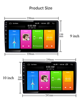 Monitor de Coche Universal Android Negro de 9/10 Pulgadas 1 DIN, Reproductor de DVD para Coche con GPS y Navegación Inteligente
