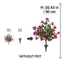 Arbre artificiel de bougainvillier de 90 cm en soie de qualité supérieure, durable, pour extérieur, patio, porte d'entrée, mariage, décoration intérieure, arbre fleuri