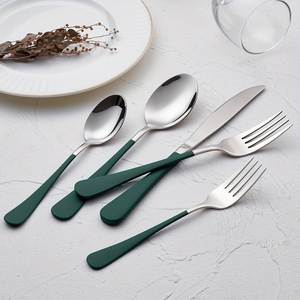 Wholesale <b>Stainless</b> <b>Steel</b> <b>Cutlery</b> Set Knives Forks Spoons Handle Spray Paint Elegant <b>Cutlery</b> for Weddings Banquets Restaurants - Product Image 3