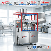 Machine de remplissage et de scellage de tubes entièrement automatique avec contrôle servo PLC, 200 ml, 60 BPM, remplisseuse de tubes de dentifrice, crème, cosmétiques à grande vitesse
