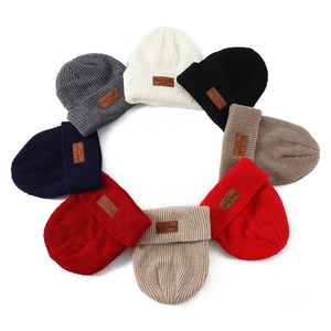 Gorro <span class=keywords><strong>de</strong></span> Punto Acrílico Unisex Personalizado Directo <span class=keywords><strong>de</strong></span> <span class=keywords><strong>Fábrica</strong></span>, Gorro Cálido <span class=keywords><strong>de</strong></span> Invierno con Diseño <span class=keywords><strong>de</strong></span> Personajes y Parche <span class=keywords><strong>de</strong></span> Cuero - Product Image 2