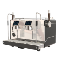Machine à café professionnelle à pompe rotative, double groupe, pression 9 bars, écran tactile PID, contrôle volumétrique Gicar, usage commercial
