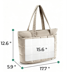 Bolso Tote para Mujer, Ligero, Acolchado, con Compartimentos, Bolso <span class=keywords><strong>de</strong></span> Hombro, Bolso <span class=keywords><strong>de</strong></span> Mano para Viajes, Trabajo, Gimnasio, Estudio - Product Image 6