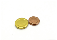 Bouchons à vis en fer blanc de qualité alimentaire, couleur argent et or, étanches, pour bouteilles en verre de boissons, 43mm, 48mm, 53mm, 58mm, 63mm, 66mm, 70mm, 77mm, 82mm