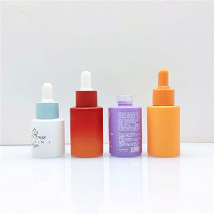 บรรจุภัณฑ์เครื่องสำอาง สีชมพู สีม่วง สีแดง สำหรับผลิตภัณฑ์บำรุงผิว ขนาด 20 มล. 30 มล. 40 มล. 50 มล. 60 มล. 80 มล. ขวดแก้วแบบหยดสำหรับเซรั่มและน้ำมัน - Product Image 2