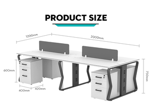 Moderni mobili da ufficio modulari 2-6 persone posti Workstation scrivania per casa ufficio materiale di legno per spazi aperti - Product Image 3