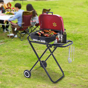 Barbecue portable au charbon de bois HONGYI YPD 01, multifonctionnel, pour le camping en plein air, pour 3 à 5 personnes, en métal, coupe-vent, détachable - Product Image 3