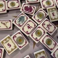 Jeu de Mahjong américain à double couche en acrylique Four Winds, 160 tuiles de Mahjong gravées sur mesure, jeu de loisirs à domicile