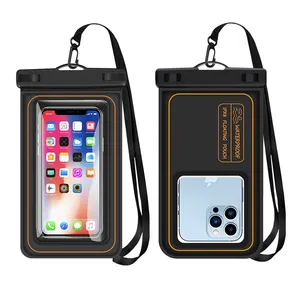 인기있는 IPX8 플로팅 방수 전화 파우치 조절 가능한 끈이있는 범용 스폰지 휴대 전화 케이스 가방